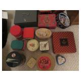 Large lot of storage boxes and tins...