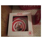 Coca Cola items including dish set,...