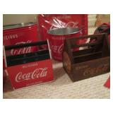 Coca Cola items including dish set,...