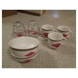 Coca Cola bowls, mugs and candy jar...