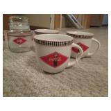 Coca Cola bowls, mugs and candy jar...