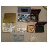 Costume jewelry and boxes...