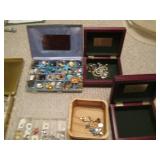 Costume jewelry and boxes...