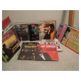 Box of LPs Johnny Cash, Diana Ross,...