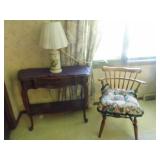 side table w/lamp & chair...