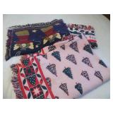 3 christmas throw blankets...