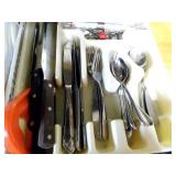 silverware tray full of silverware ...