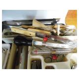 silverware tray full of silverware ...