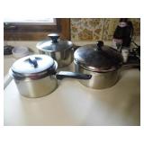 pots w/lids x3...
