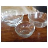 random glass mixing bowls x5...