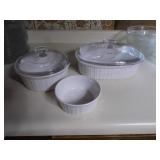 3 corning ware casserole dishes w/2...