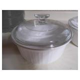 3 corning ware casserole dishes w/2...