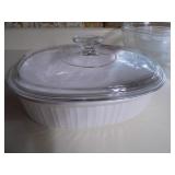 3 corning ware casserole dishes w/2...
