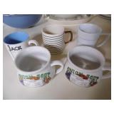 onion soup bowls x2 plus 3 coffee c...