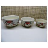 3 floral nesting bowls by Halls Sup...