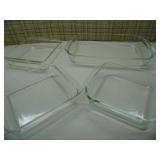 4 Pyrex baking dishes; 3 square, 1 ...