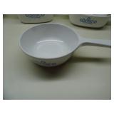 mismatched pieces of Corningware...