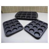 cupcake/muffin pans, 1 lg 2 sm meta...