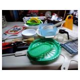 misc kitchen items includes straine...