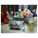 large lot various cleaning supplies...