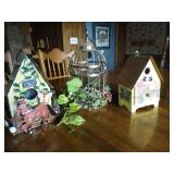 3 decorative hanging bird houses...