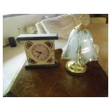 touch glass table lamp & wood water...