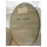 27"x19" oval framed wall mirror...