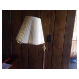 red & gold floor lamp with white la...