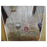 box of glass dishware...