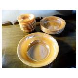 vintage peach lustre Leaf pattern F...