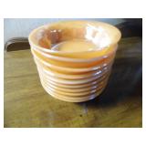 vintage peach lustre Leaf pattern F...