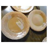 vintage peach lustre Leaf pattern F...