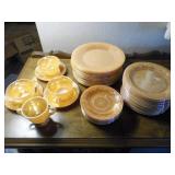 vintage peach lustre Leaf pattern F...