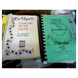 box of cookbooks includes; church c...