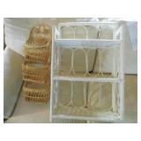 wicker wall organizer & white wicke...