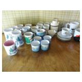 box of random glass coffee cups...