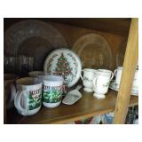 random Christmas dishware...