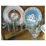 random Christmas dishware...