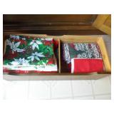 variety of Christmas table linens i...