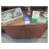 2-door rolling wood shop cabinet wi...