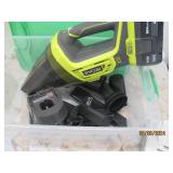 Near new Ryobi 18v hand vac with ac...