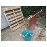 Vintage all metal wheelbarrow, self...