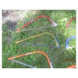 Collection of assorted hack saws...