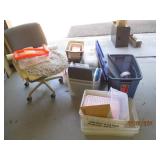 Rolling office chair, PVC elbows an...