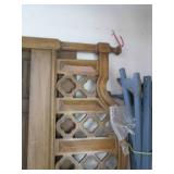 Queen headboard and bed frame, also...