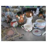 Assorted lot of china, figures, kit...