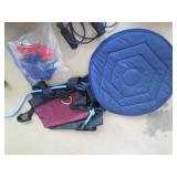 Lot of exercise and mobility items...