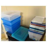 Lot of storage totes with covers