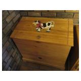 Solid wood dairy themed storage box...