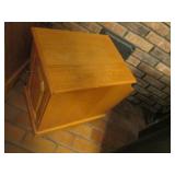 End table magazine rack, solid wood...